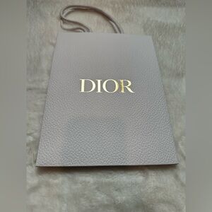 Dior Textured white Bag with Gold Logo
